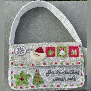 NWT Viral Christmas Holiday beaded bag